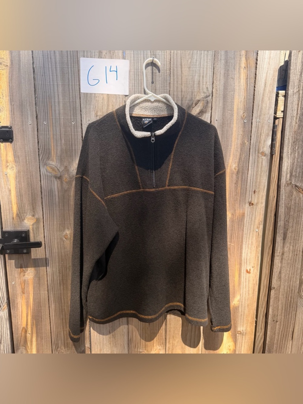 Kuhl Men's Quarter-Zip Fleece Sweater - Dark Brown Size XL